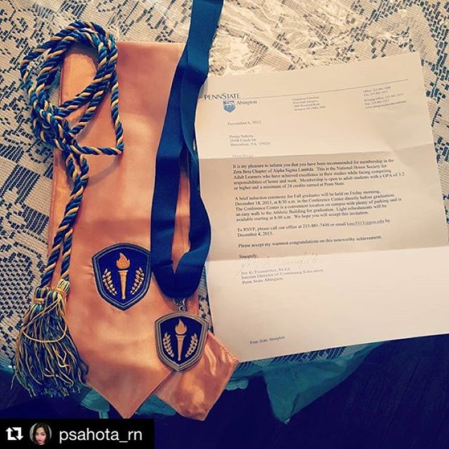 The mail that gets you excited for Graduation #RN #BSN #honorsociety #Proud #Dec18 #Repost @psahota_rn - HonorSociety.org