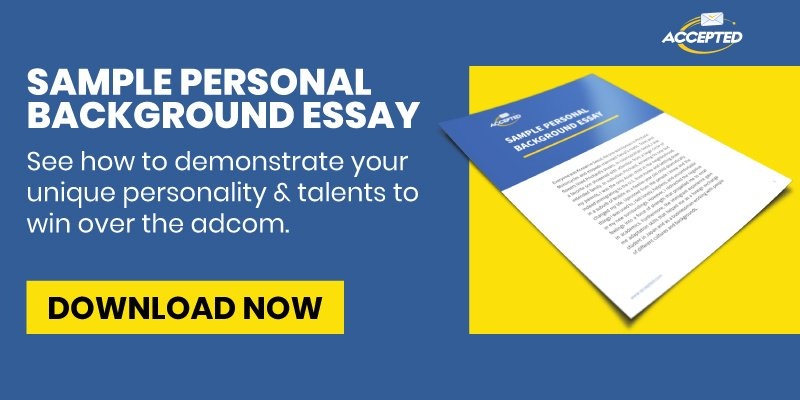 sample personal background essay >>